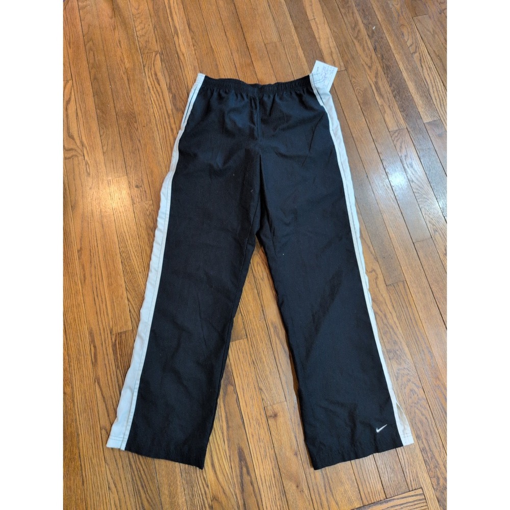 Nike Black Track Pants with White Side Panels